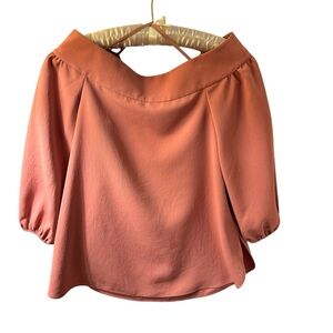 Tibi Off the Shoulder Rose Pink Top. Size 00.